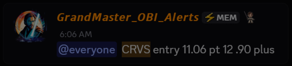 CRVS Nearly Doubles in Hours — Retail Follows Grandmaster-Obi Again