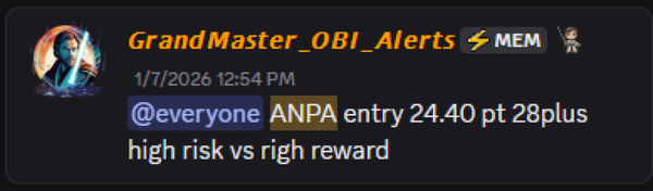 ANPA Short Cover Confirmed — Grandmaster-Obi Warned Traders First